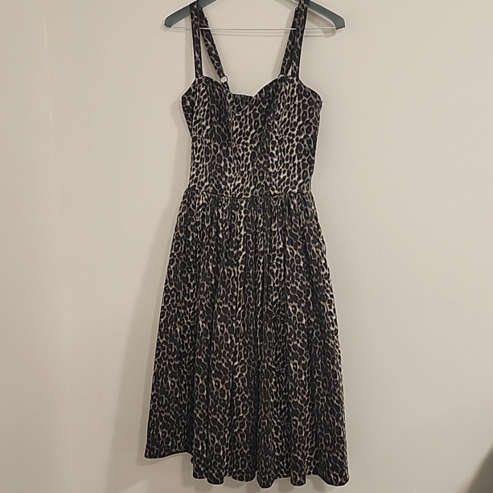 Vixen by Micheline Pitt Leopard Sweethheart Swing dress